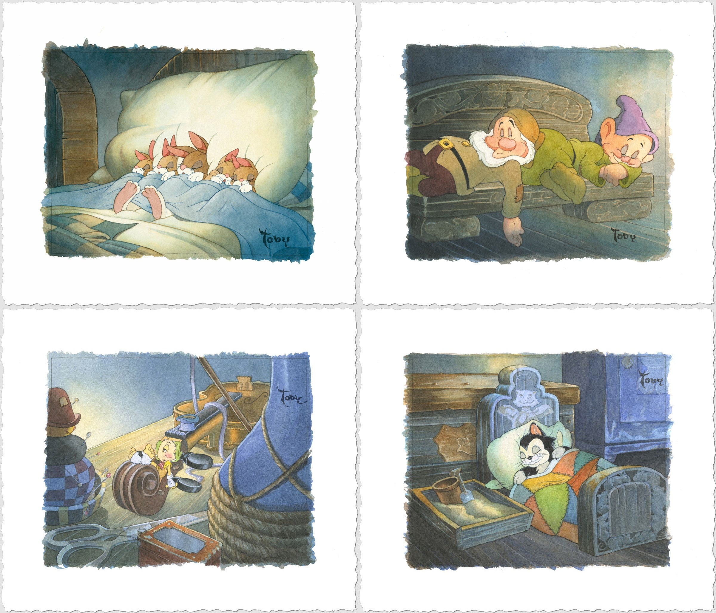 Toby Bluth Disney Sweet Dreams Suite Limited Edition Paper Giclee