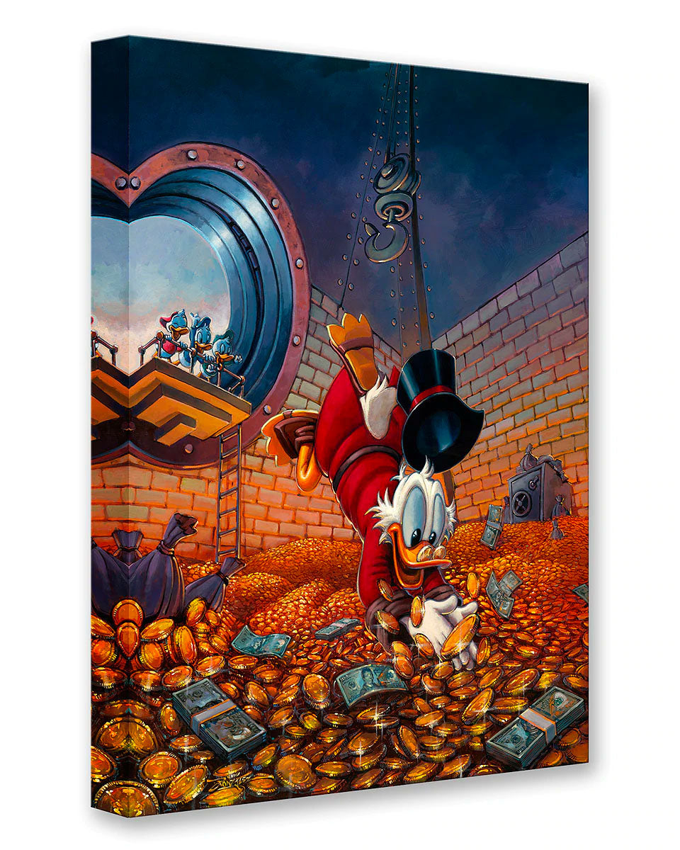 Rodel Gonzalez Disney "Diving in Gold" Limited Edition Canvas Giclee