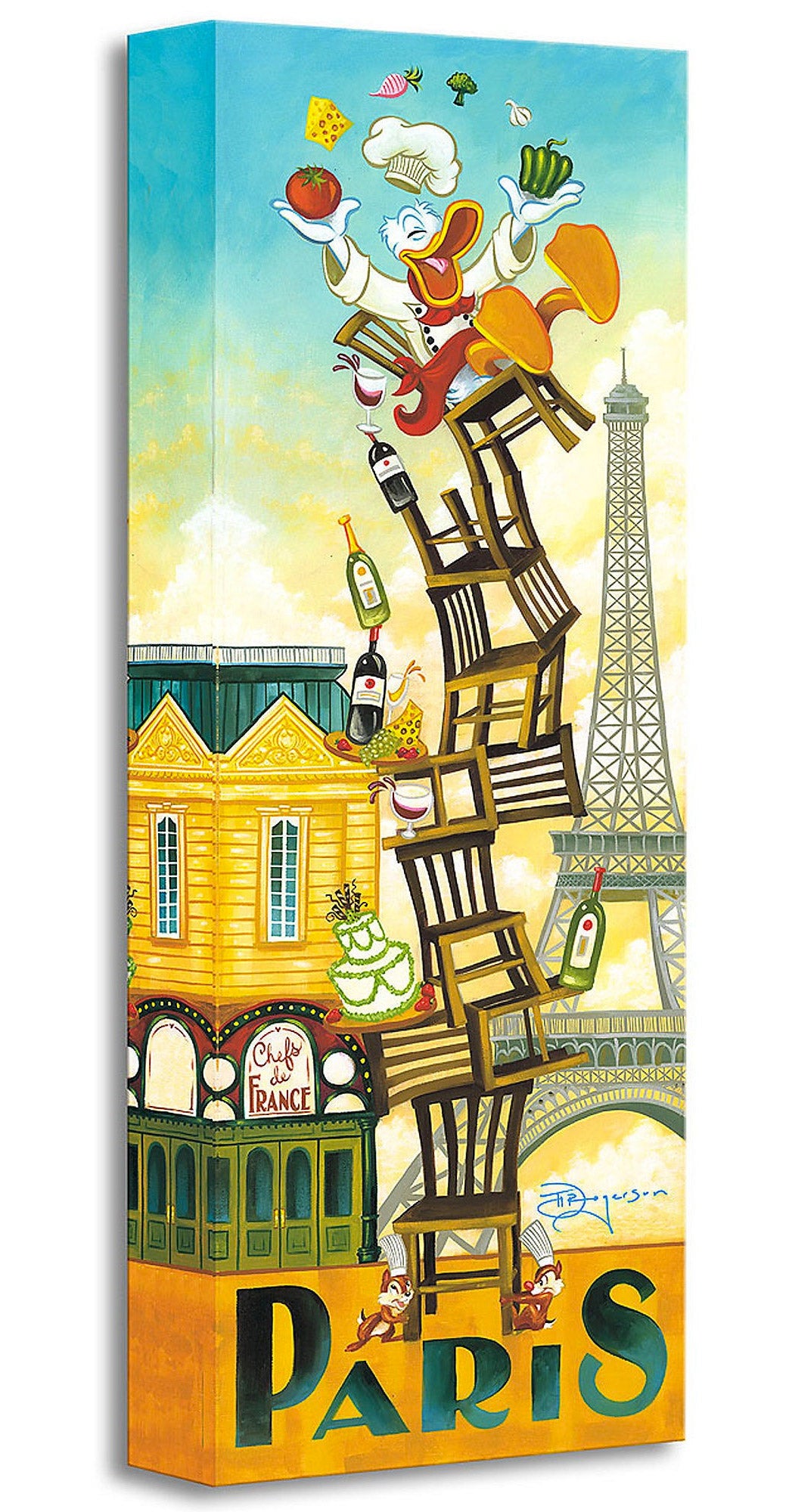 Tim Rogerson Disney Donald's Paris Limited Edition Canvas Giclee