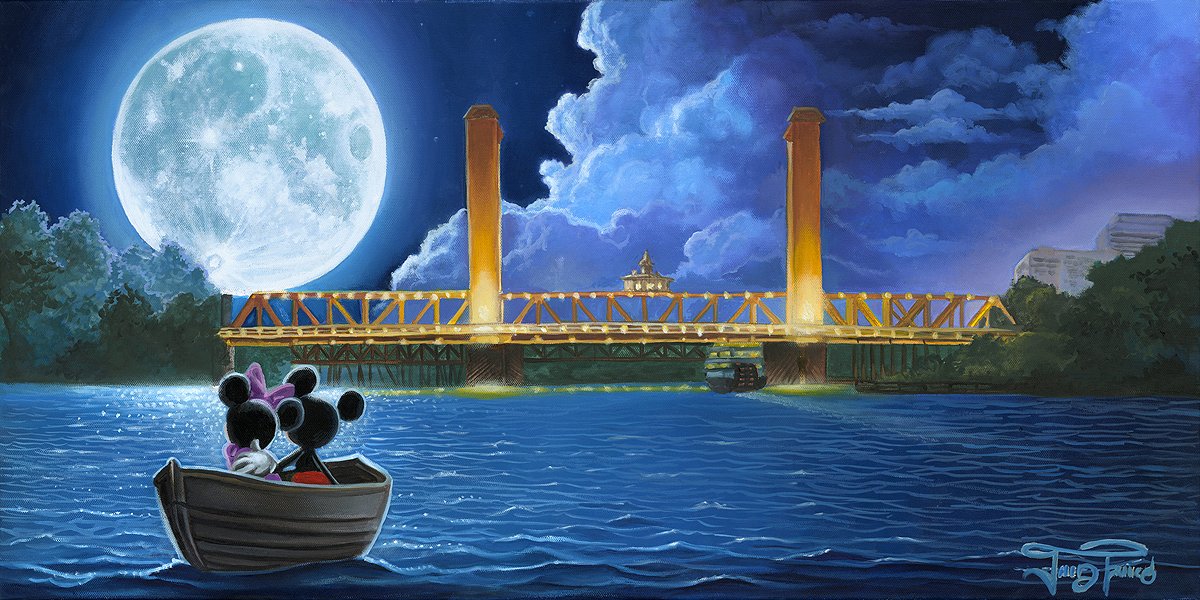 Jared Franco Disney "Drifting in the Moonlight" Limited Edition Canvas Giclee