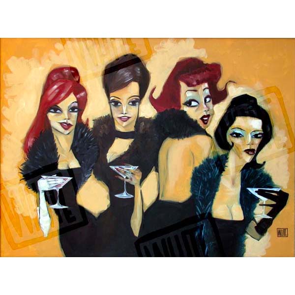 Todd White "Drinking Boas" Limited Edition Canvas Giclee