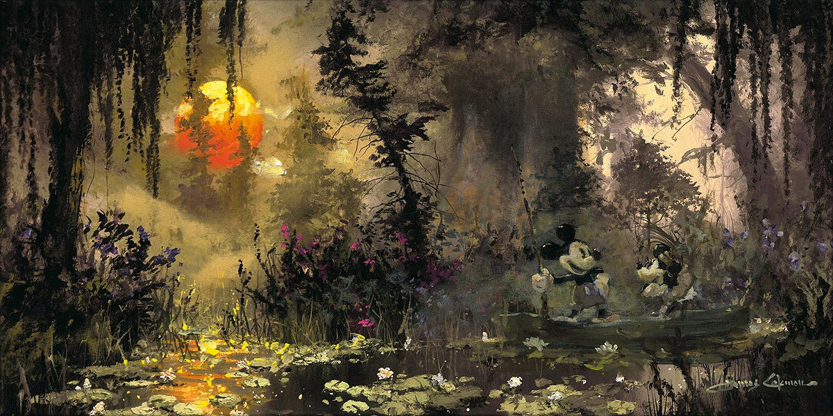 James Coleman Disney "Fishing at Lily Pad Lake" Limited Edition Canvas Giclee