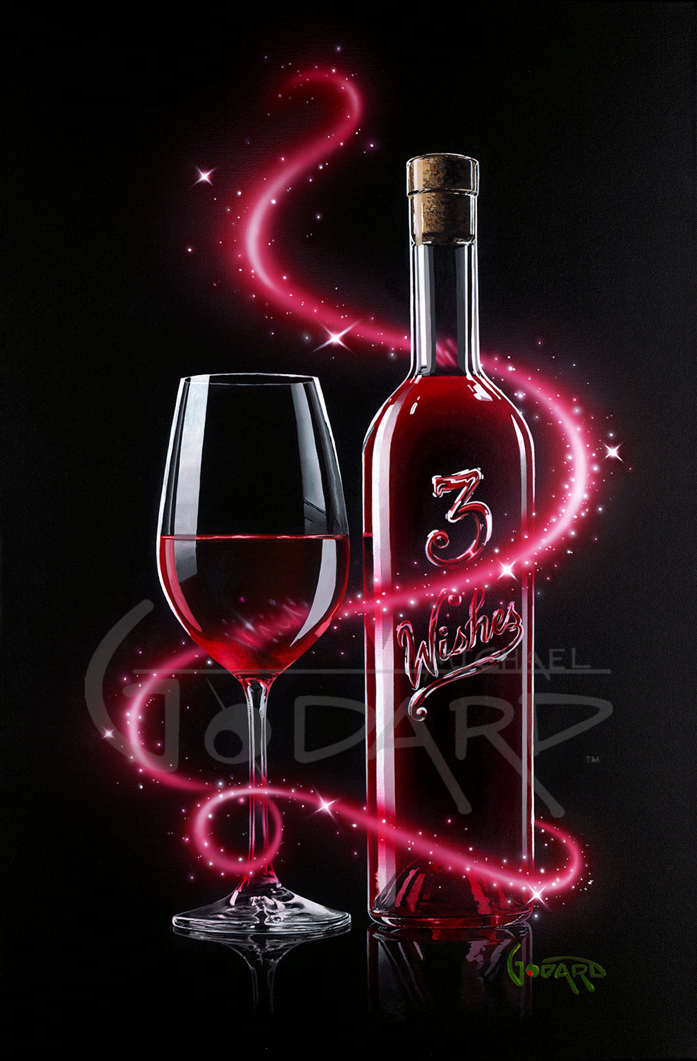 Michael Godard 3 Wishes in Red Limited Edition Canvas Giclee