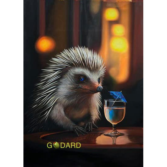 Michael Godard Blue eyed Australian Echidna Title TBD Limited Edition Canvas Giclee