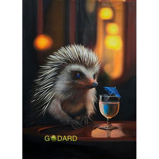 Michael Godard "Blue eyed Australian Echidna Title TBD" Limited Edition Canvas Giclee