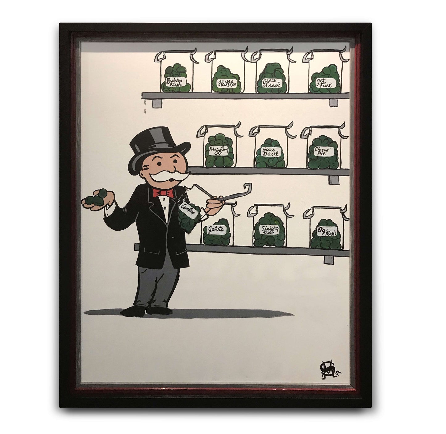 Sinister Monopoly Hand in the Cookie Jar Original Acrylic on Canvas