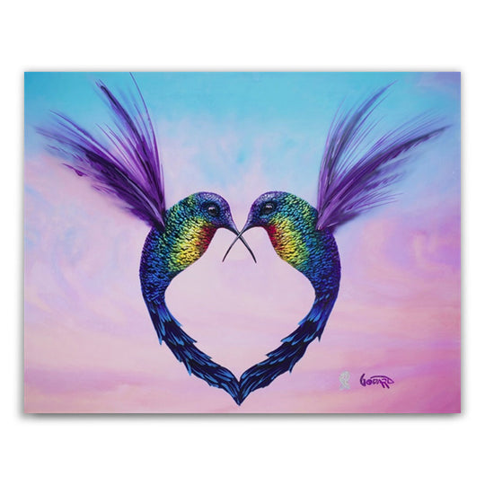 Michael Godard "Wings of Hope" Mixed Media on Metallic Paper