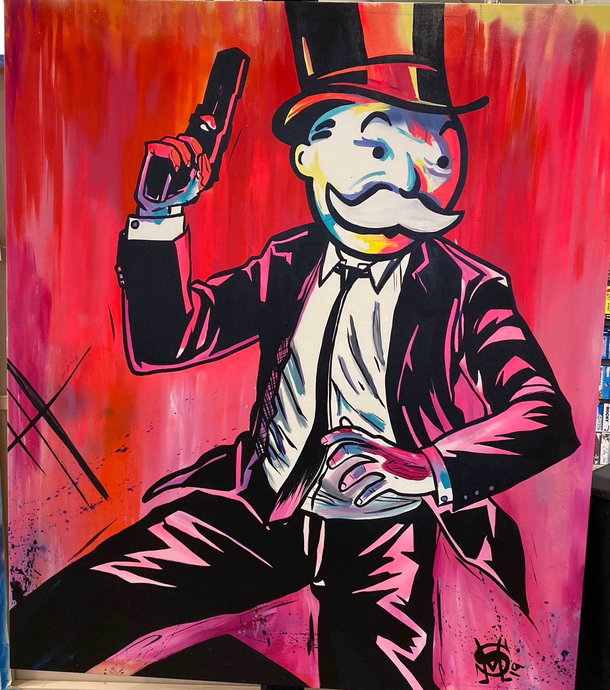 Sinister Monopoly “Sneak Attack” Original Canvas