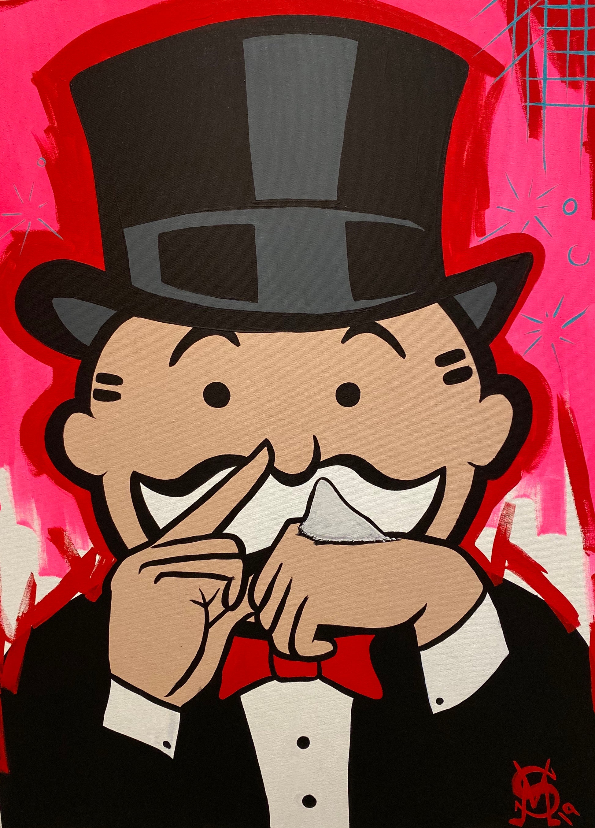 Sinister Monopoly “Nose Candy” Original Canvas