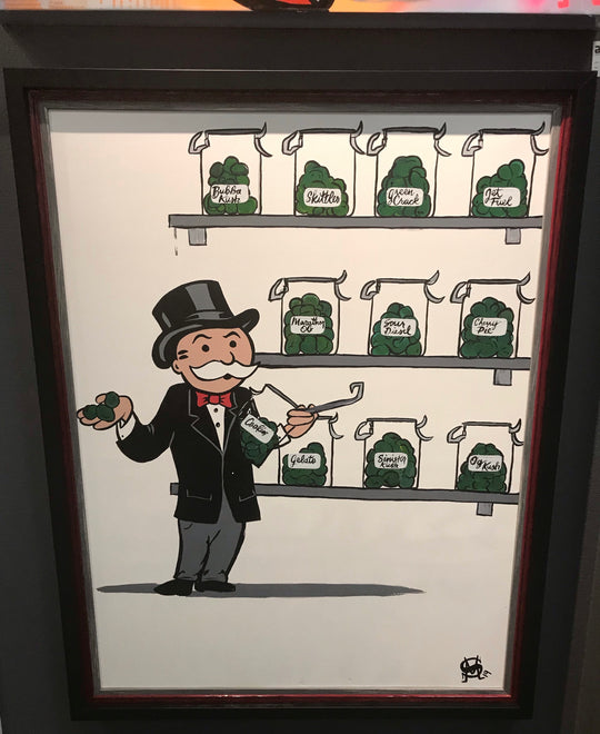 Sinister Monopoly Hand in the Cookie Jar Original Acrylic on Canvas