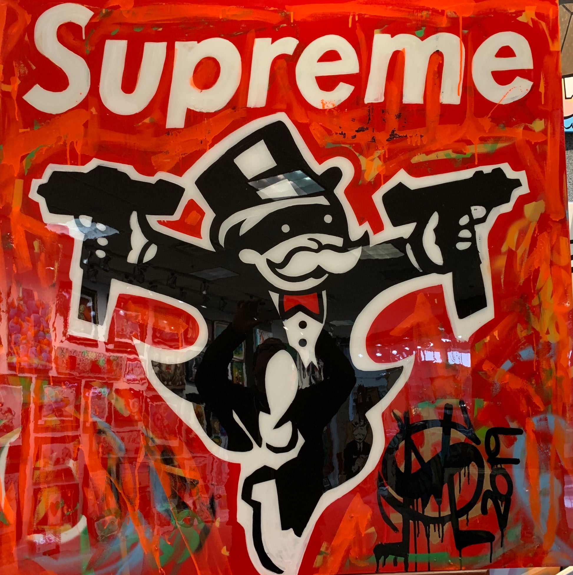 Sinister Monopoly “Supreme” Original Canvas
