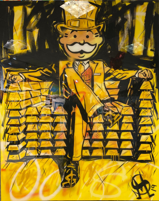 Sinister Monopoly “Stay Golden” Original Canvas