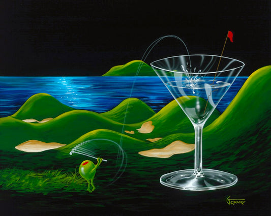 Michael Godard "Island Golf" Limited Edition Canvas Giclee