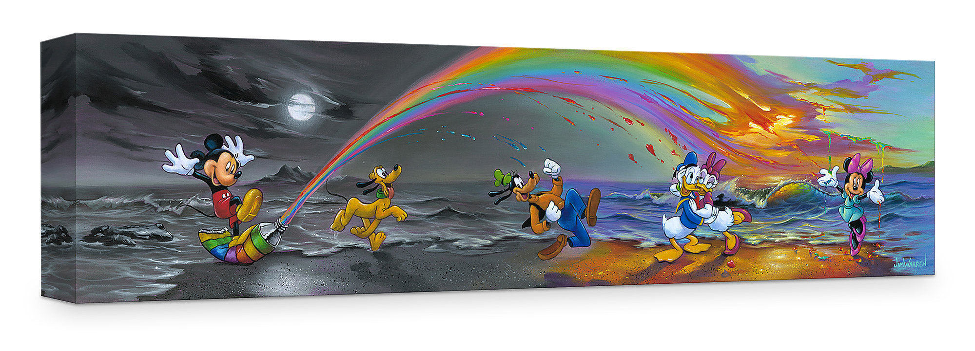 Jim Warren Disney Mickey Makes Our Day Limited Edition Canvas Giclee