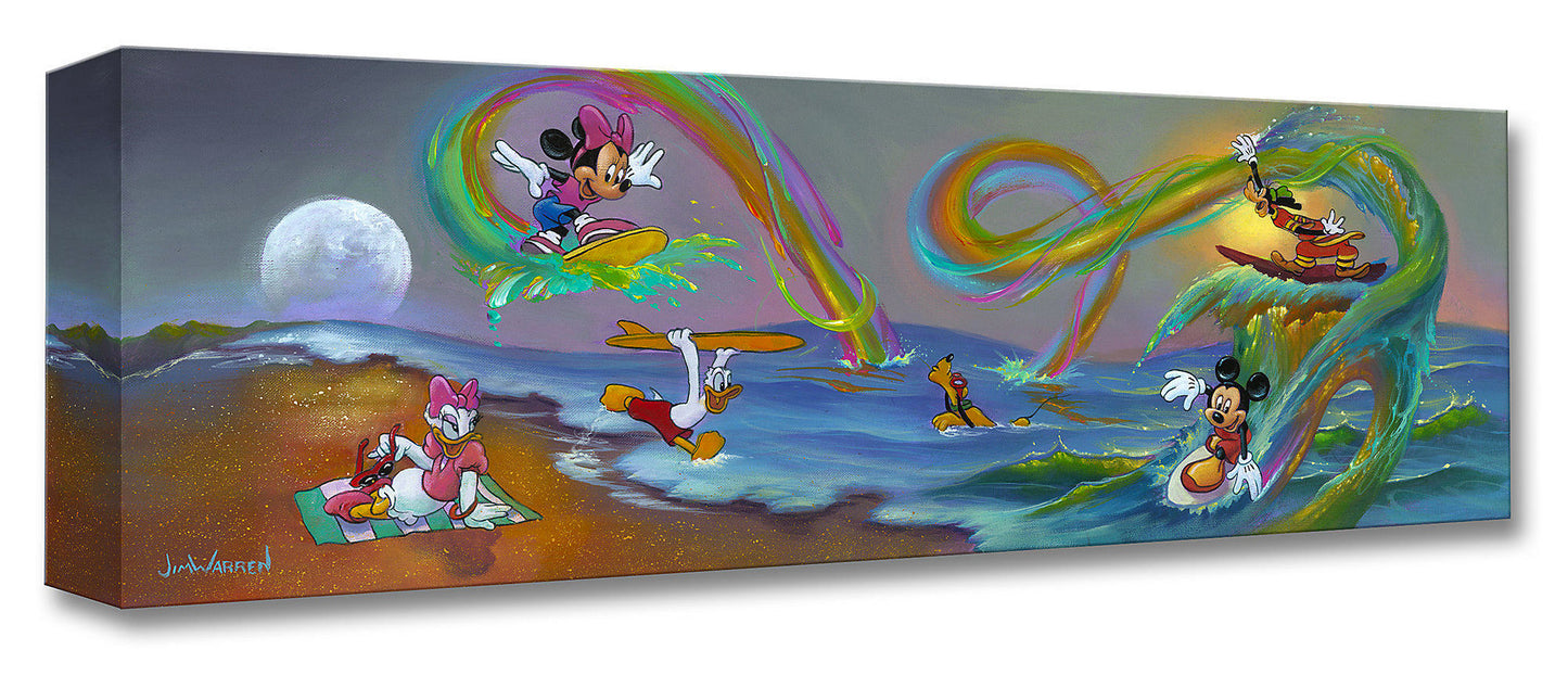 Jim Warren Disney "Mickey's Crazy Wave" Limited Edition Canvas Giclee