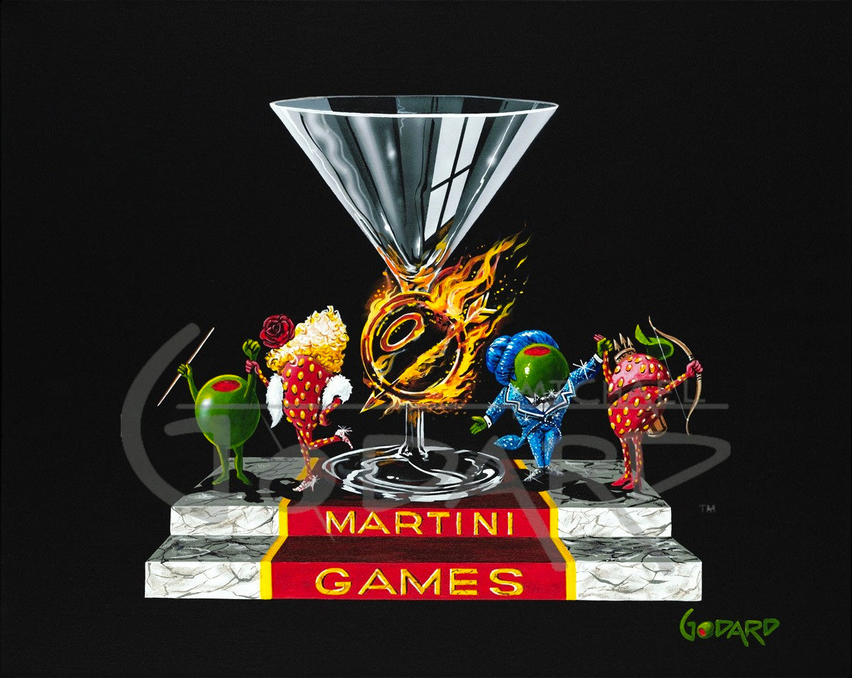 Michael Godard "Martini Games" Limited Edition Canvas Giclee