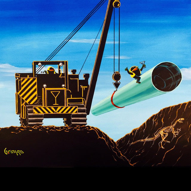 Michael Godard "Martini Pipeline" Limited Edition Canvas Giclee
