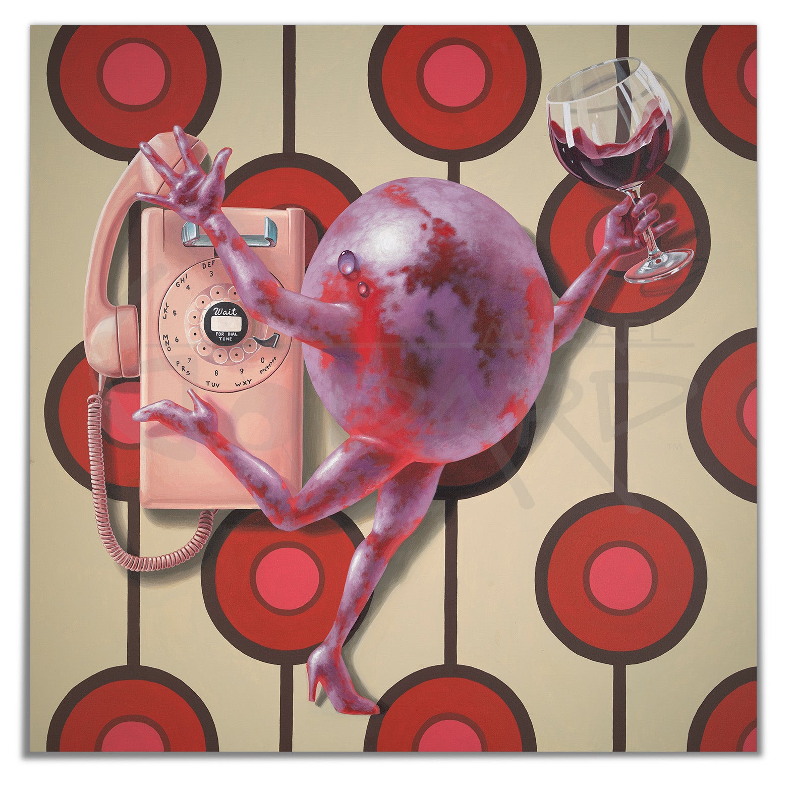 Michael Godard "Heard it Through the Grapeline" Limited Edition Opticrylic