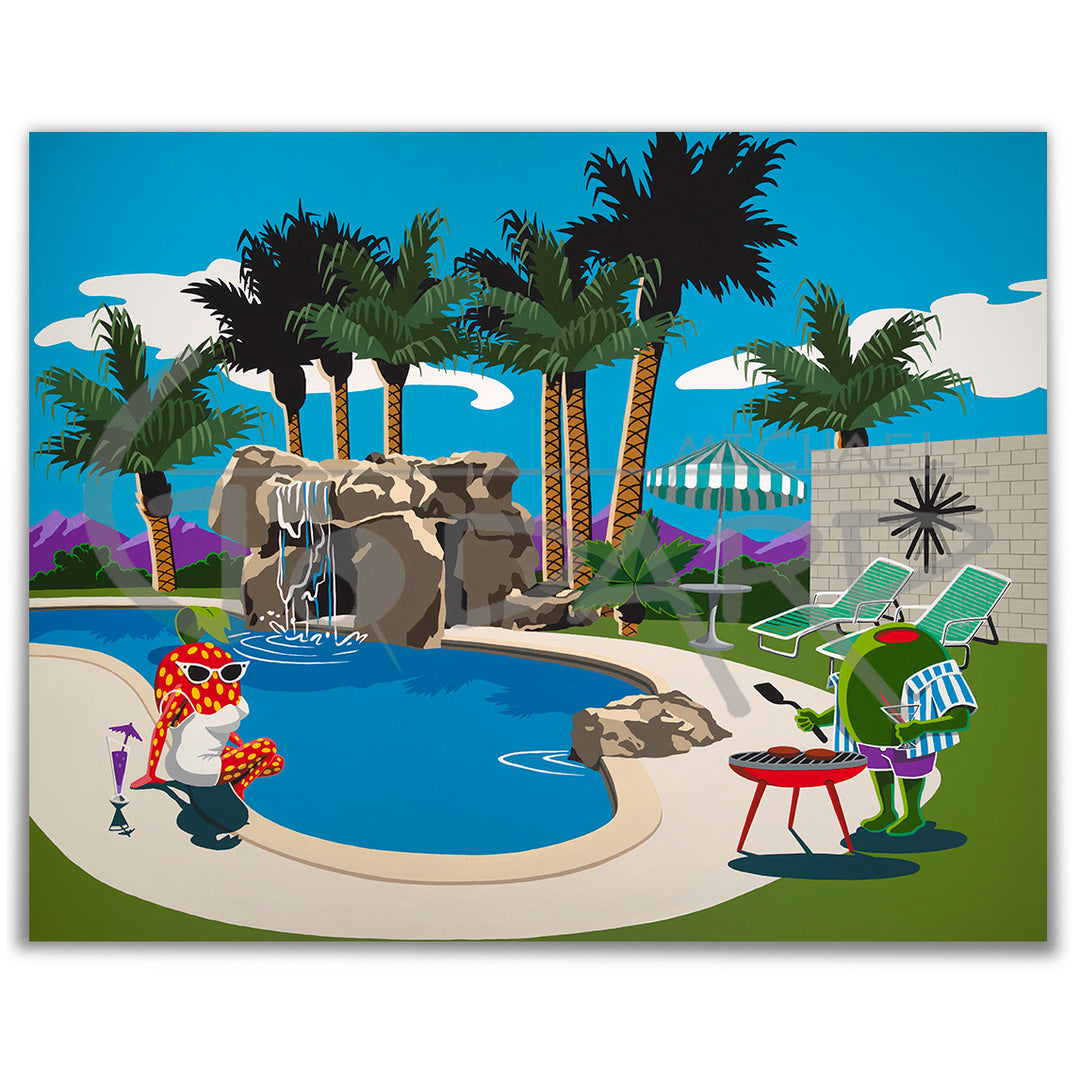 Michael Godard Retro Backyard BBQ Limited Edition Opticrylic