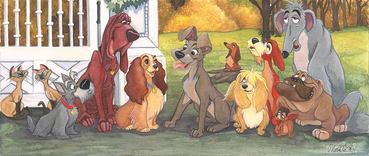 Michelle St. Laurent Disney "A Dog's Life" Limited Edition Canvas Giclee