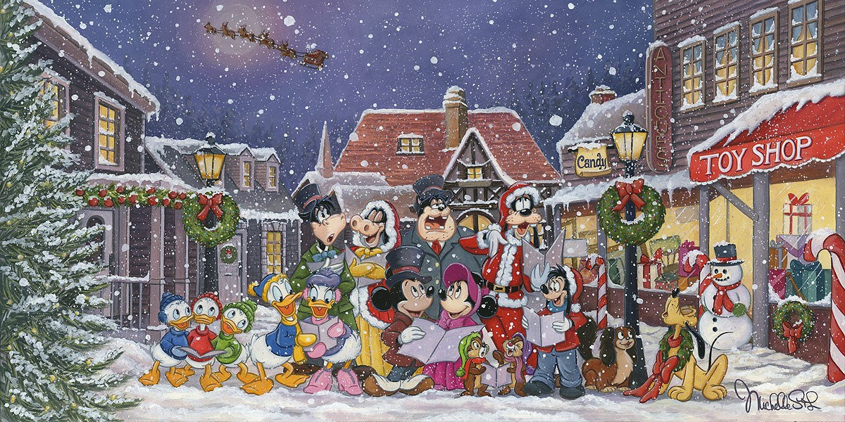 Michelle St. Laurent Disney A Snowy Christmas Carol Limited Edition Canvas Giclee