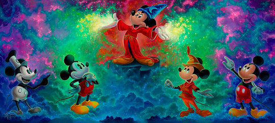 Jared Franco Disney Mickey's Colorful History Limited Edition Canvas Giclee