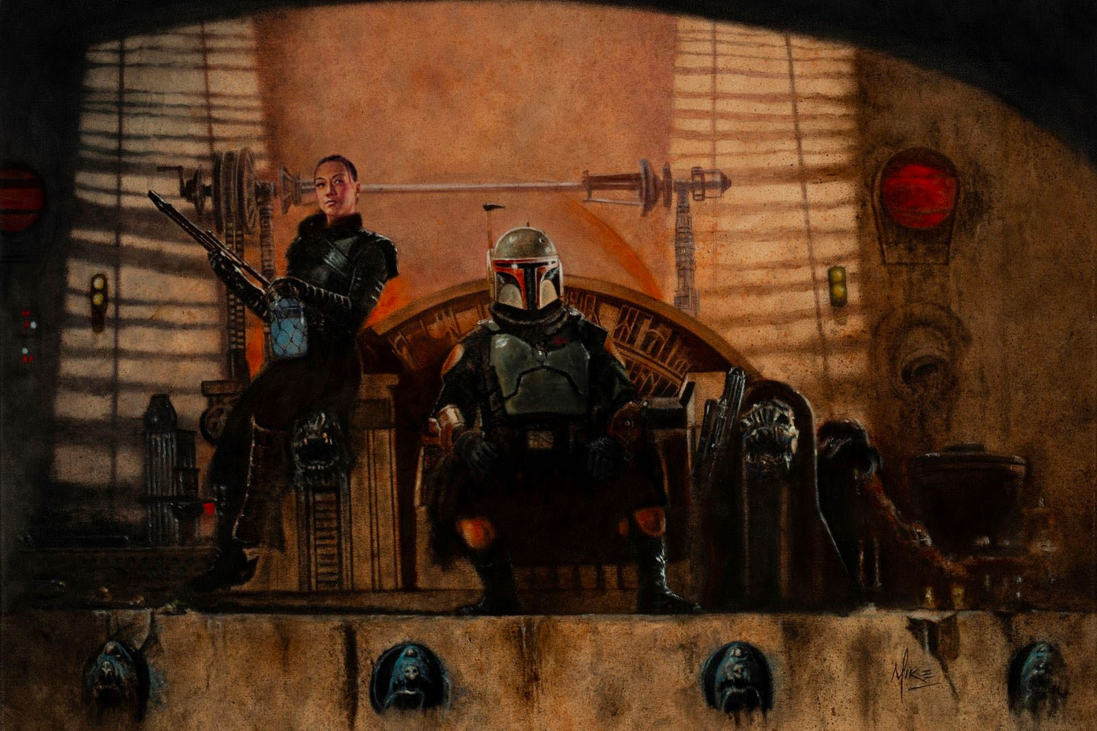 Mike Kupka The Mandalorian Thought You Were Dead Limited Edition Canvas Giclee