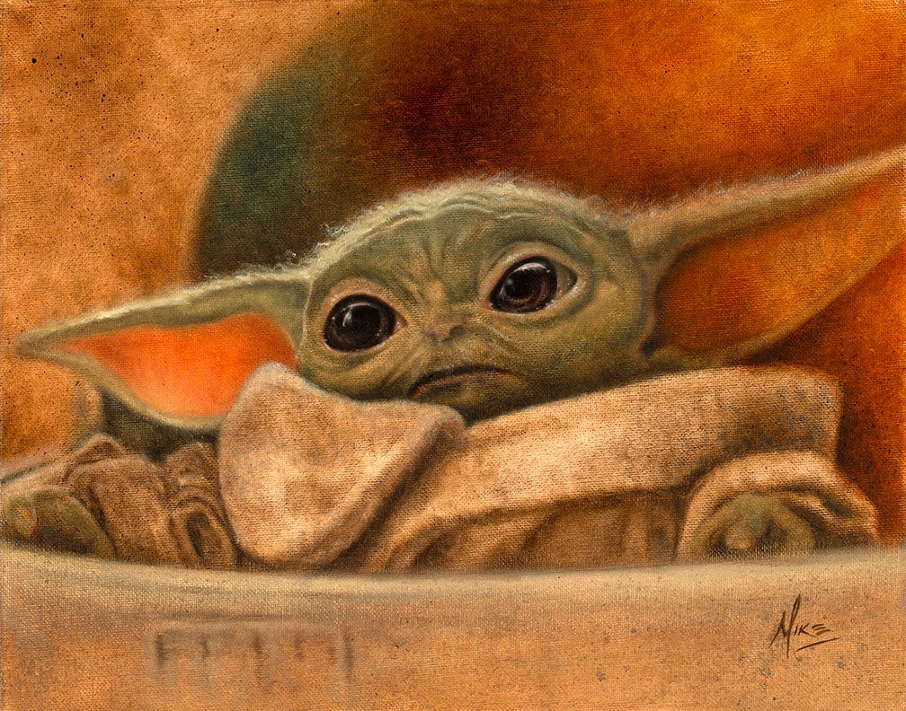 Mike Kupka The Mandalorian Young Bounty Limited Edition Canvas Giclee