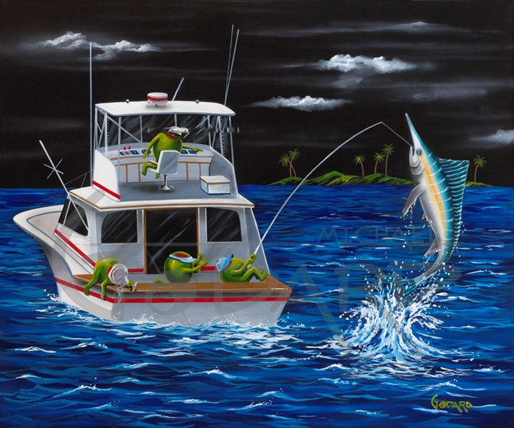 Michael Godard "Mike's Marlin" Limited Edition Canvas Giclee