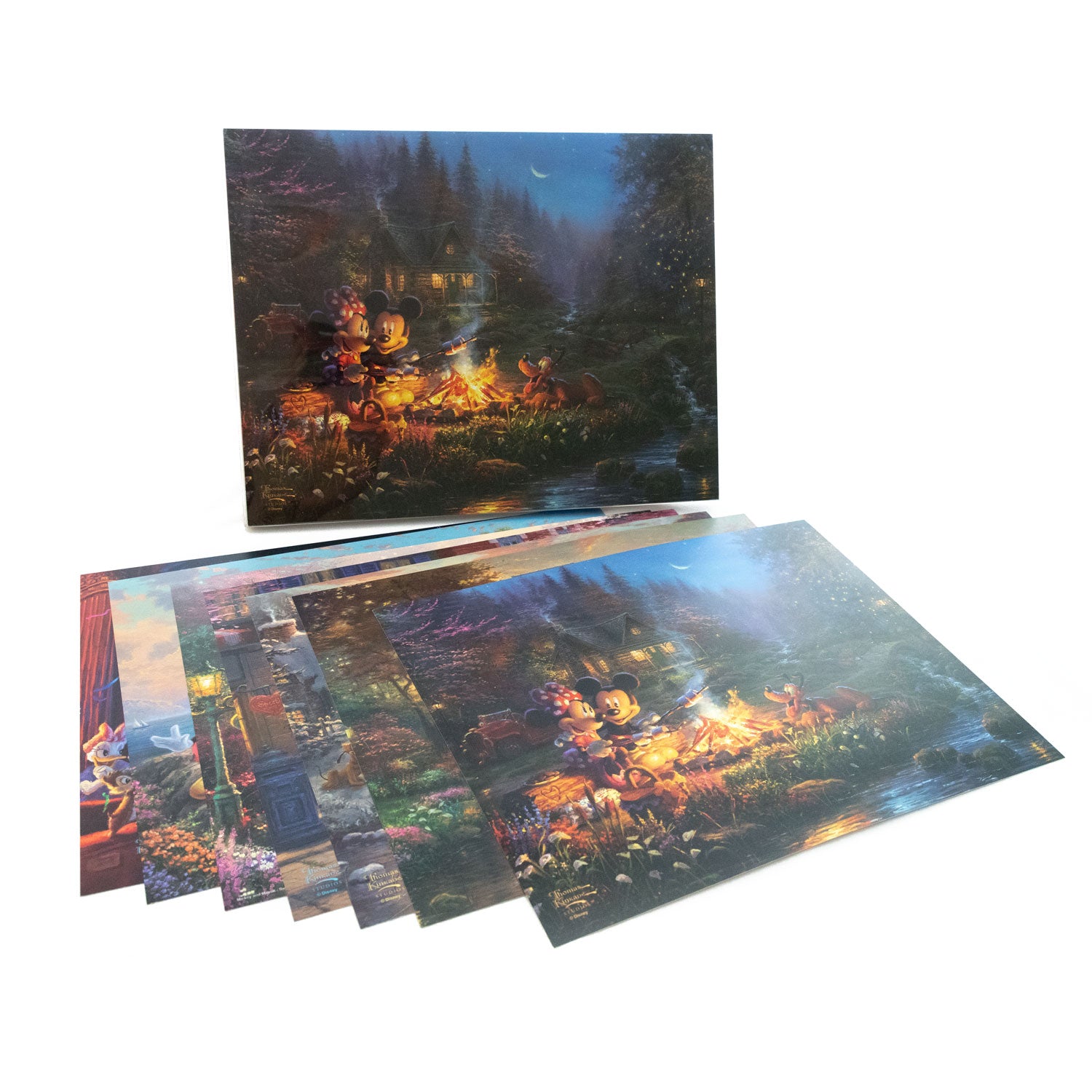 Thomas Kinkade Studios Disney Mickey and Minnie – Sweetheart Folio Open Edition Paper Giclee