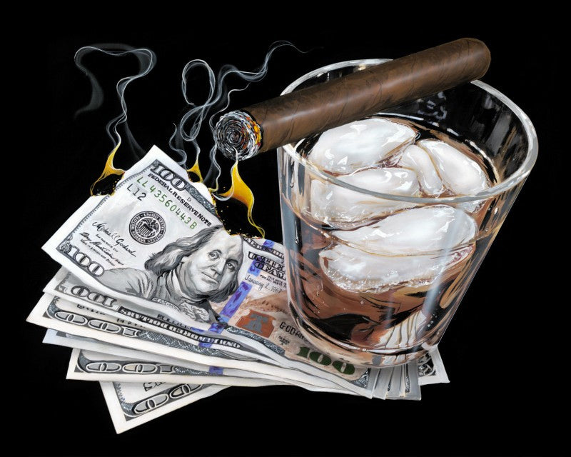 Michael Godard "Money to Burn 2" Limited Edition Canvas Giclee