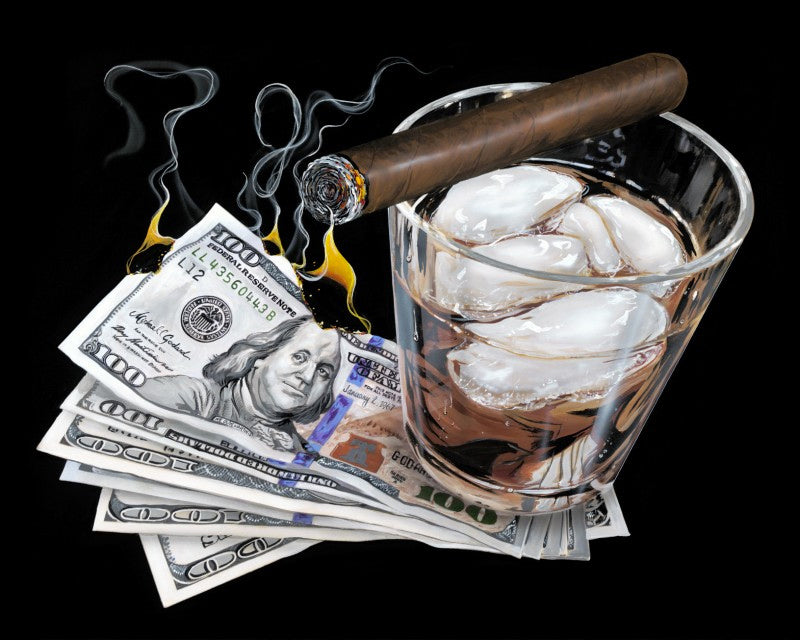 Michael Godard Money to Burn 2 Limited Edition Canvas Giclee