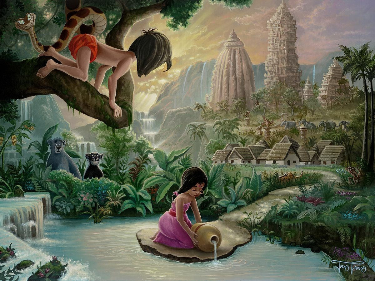 Jared Franco Disney "Mowgli's Neighborhood" Limited Edition Canvas Giclee