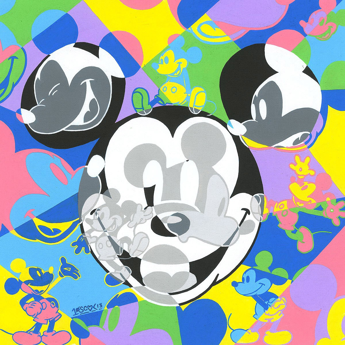 Tennessee Loveless Disney Multi Mickey Limited Edition Canvas Giclee