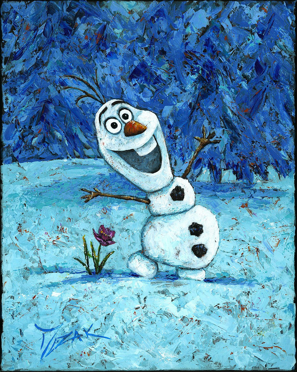 Trevor Mezak Disney Olaf Limited Edition Canvas Giclee
