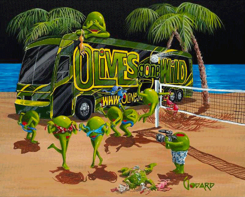 Michael Godard "Olive's Gone Wild 2" Limited Edition Canvas Giclee