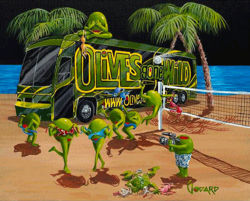 Michael Godard Olive's Gone Wild 2 Limited Edition Canvas Giclee