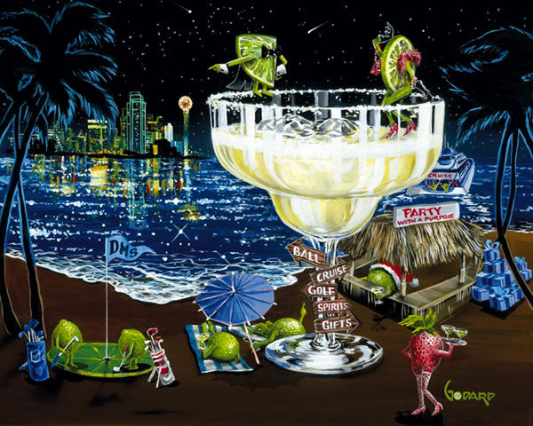 Michael Godard "Party With A Purpose" Limited Edition Canvas Giclee