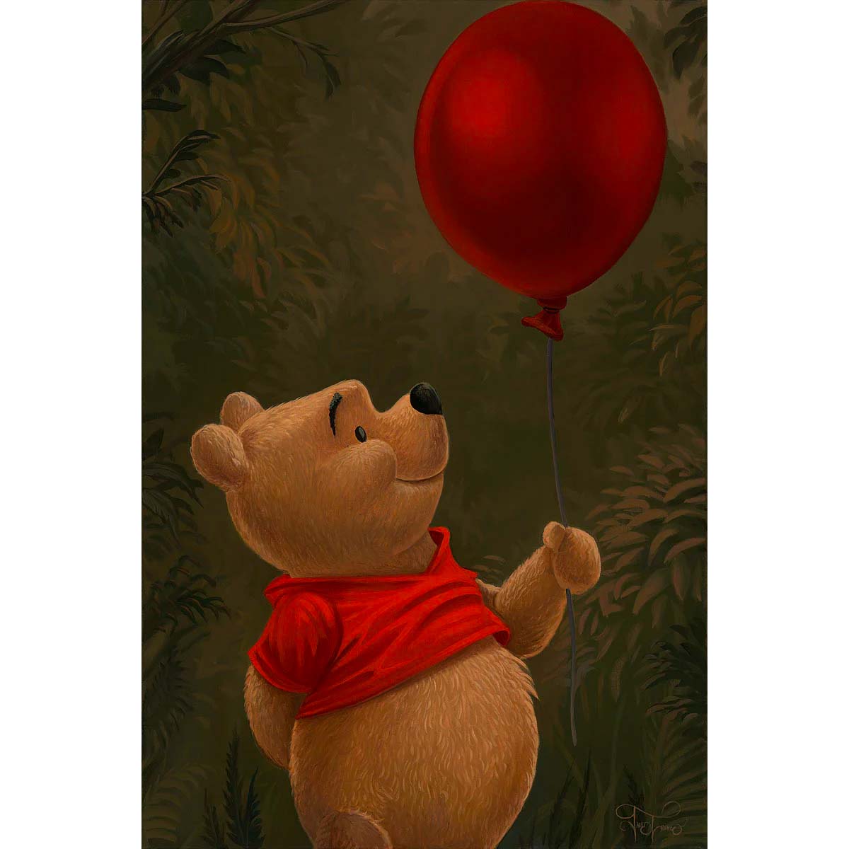 Jared Franco Disney "Pooh and His Balloon" Limited Edition Canvas Giclee