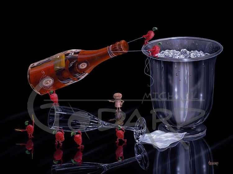 Michael Godard Prepare the Perfect Pour Limited Edition Canvas Giclee