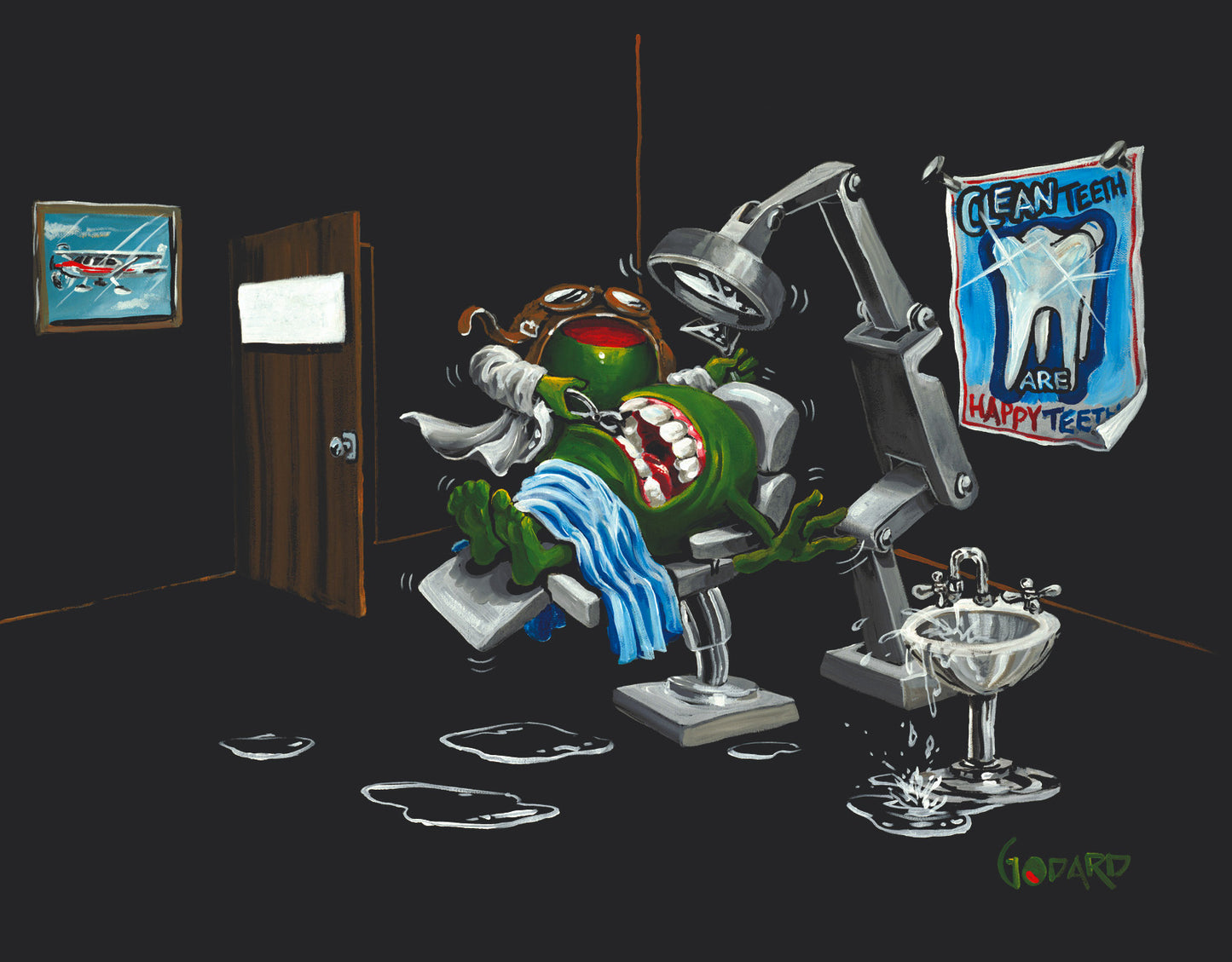 Michael Godard "Pulling Teeth" Limited Edition Canvas Giclee