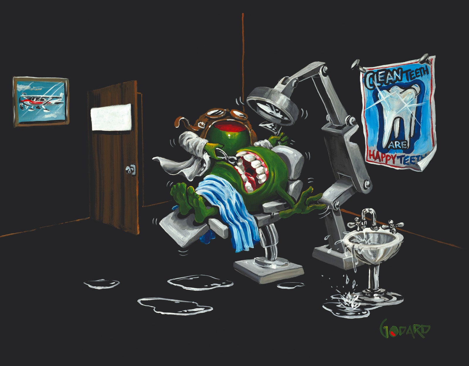 Michael Godard Pulling Teeth Limited Edition Canvas Giclee