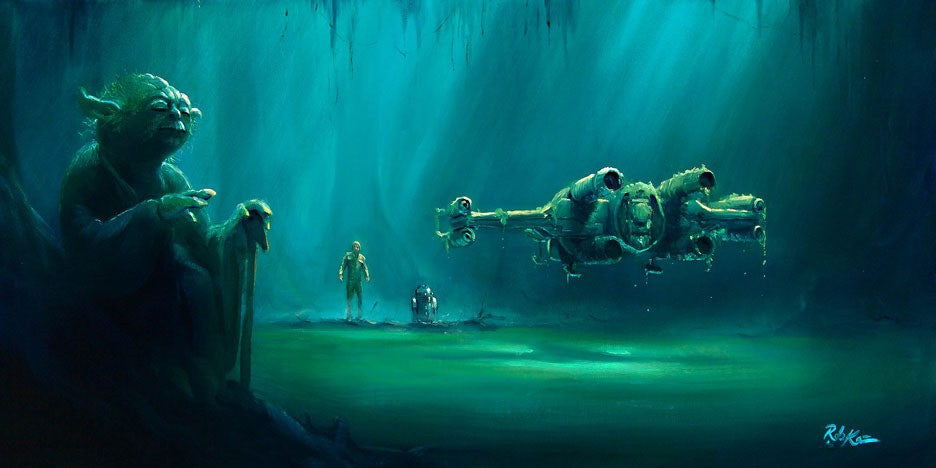 Rob Kaz Star Wars "Lifting the X-Wing" Limited Edition Canvas Giclee
