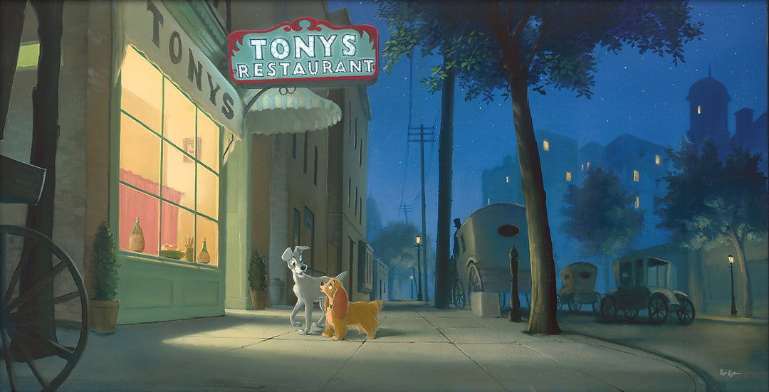 Rob Kaz Disney A Night With Lady Limited Edition Canvas Giclee
