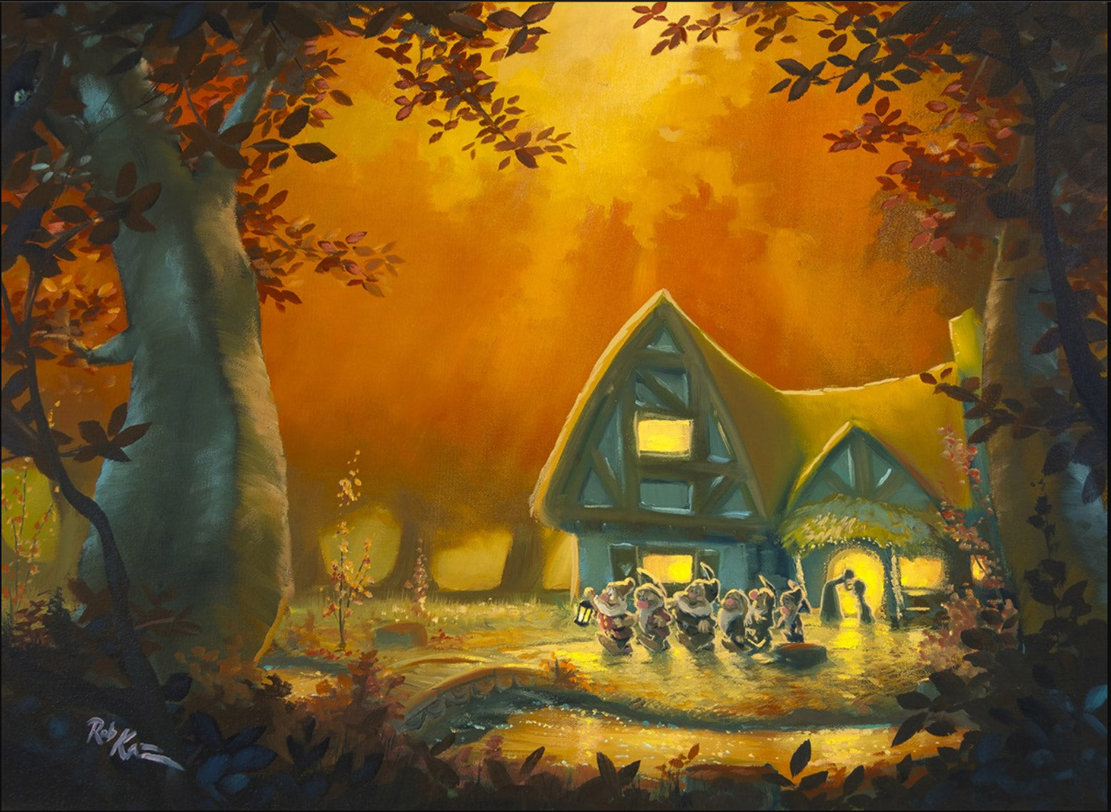 Rob Kaz Disney Morning Kiss Limited Edition Canvas Giclee
