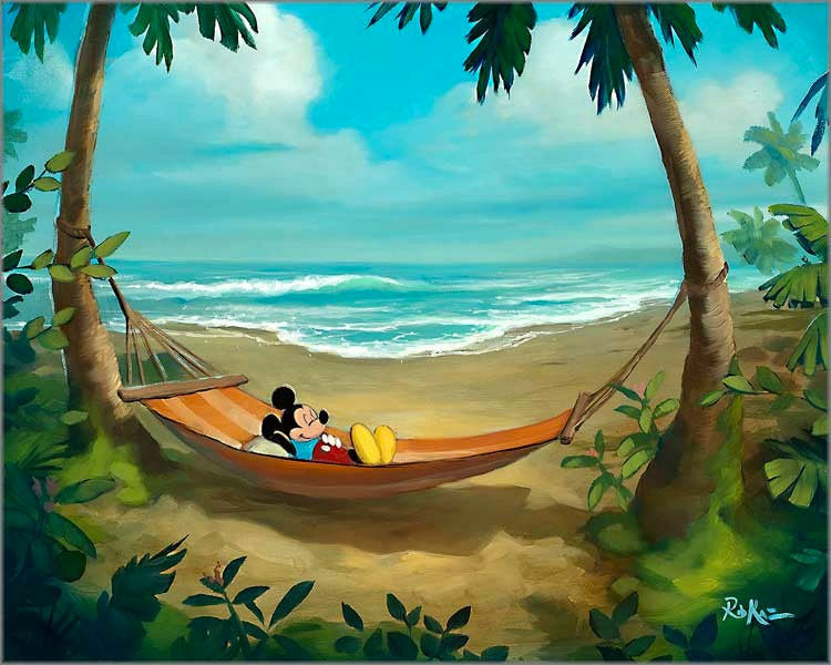 Rob Kaz Disney Rest and Relaxation Limited Edition Canvas Giclee