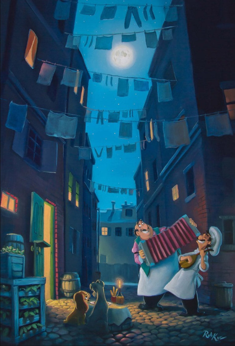Rob Kaz Disney "Serenade of the Heart" Limited Edition Canvas Giclee