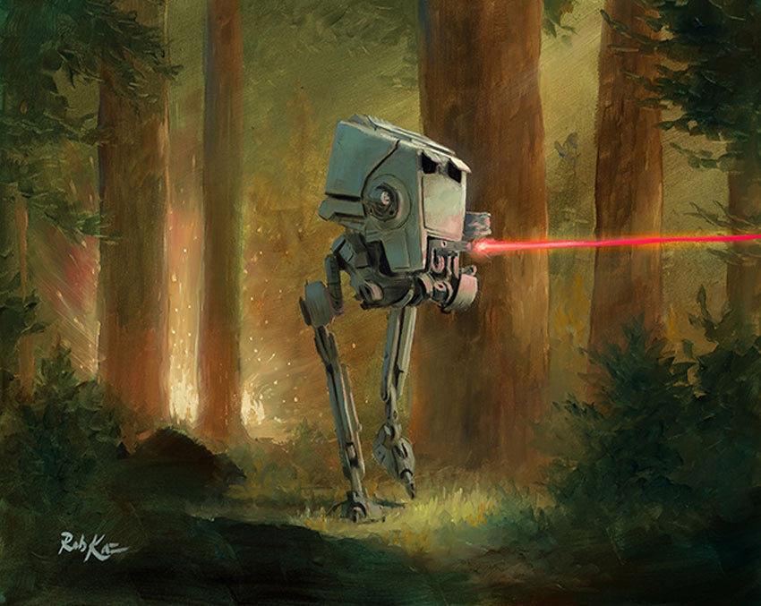 Rob Kaz Star Wars "AT-ST Attacks" Limited Edition Canvas Giclee