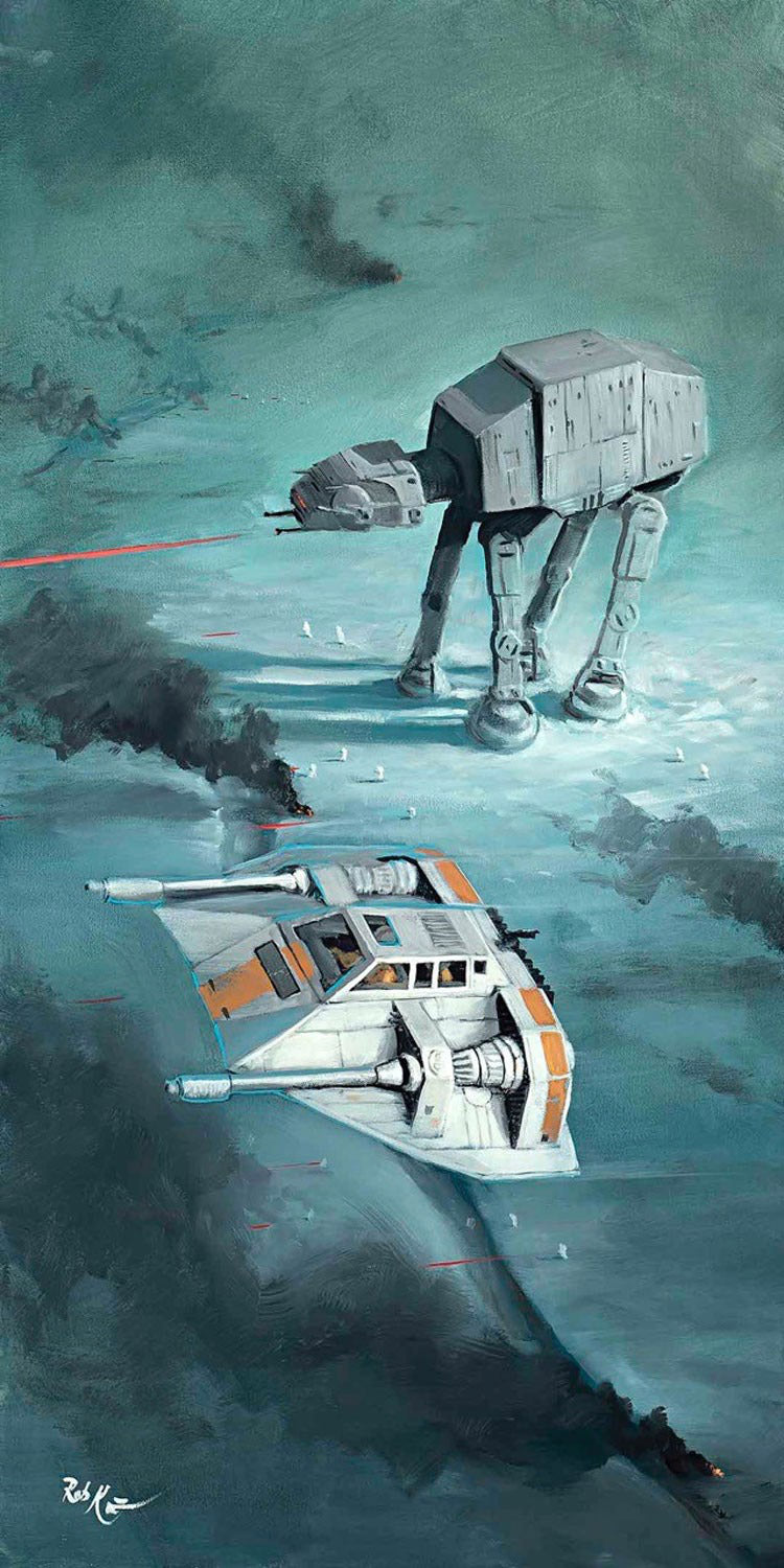 Rob Kaz Star Wars "Snow Speeder Fly Over" Limited Edition Canvas Giclee