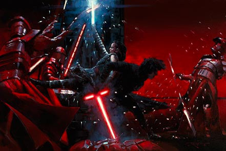 Rodel Gonzalez Star Wars Duel with the Praetorian Guard Limited Edition Canvas Giclee